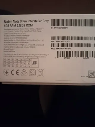 Xiaomi Redmi Note 9 Pro Blu, senza caricatore