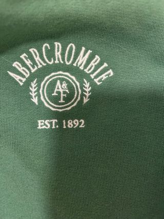 Sudadera Abercrombie Kids Verde y Blanca