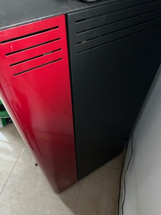 Estufa de pellets roja 10 KW comes with flue