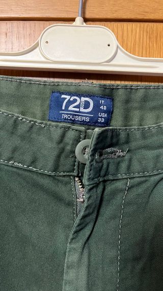 Pantaloncini cargo uomo 72D verde militare