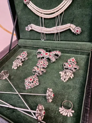 Aderezo fallera plata y perlas naturales