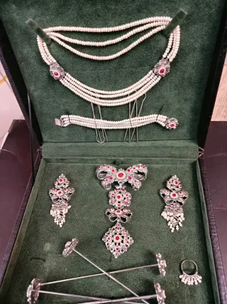 Aderezo fallera plata y perlas naturales