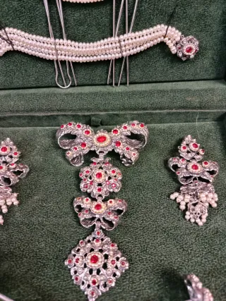 Aderezo fallera plata y perlas naturales