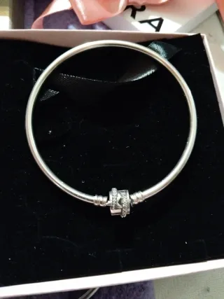 Pulsera Rígida Pandora Plata de Ley