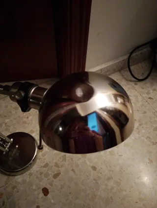 Lámpara de mesa estudio metal plateado