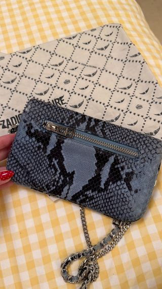 Zadig & Voltaire Nano Rocky Python Azul/Gris