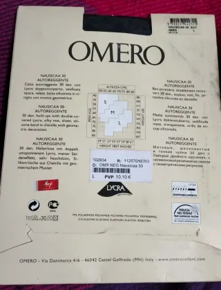 Medias Omero Nausicaa 30 Talla L Negro