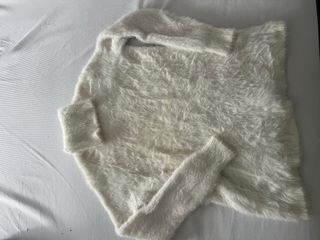 Jersey pelo Zara blanco