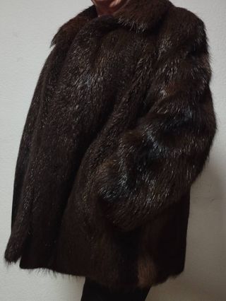 Abrigo Pelo Natural Vintage Talla XL