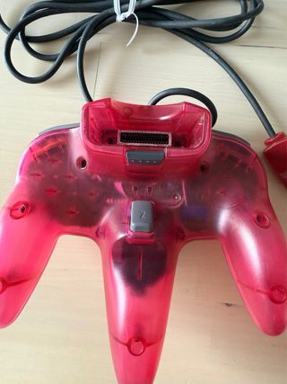 Mando Nintendo 64 Rosa Transparente ASCII