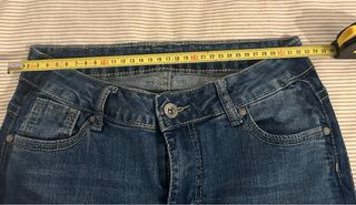 Calças ganga femininas azuis