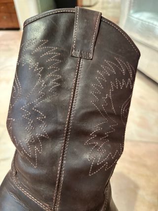 Botas Zaldi piel marrón estilo cowboy mujer