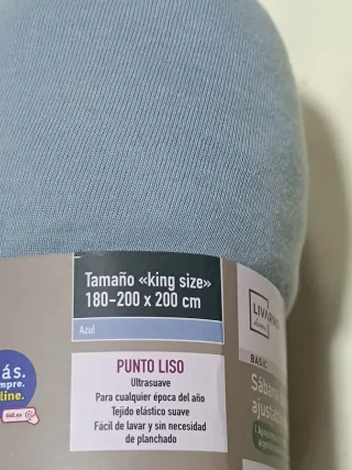 Sábana Bajera ajustable King Size 180-200x200cm