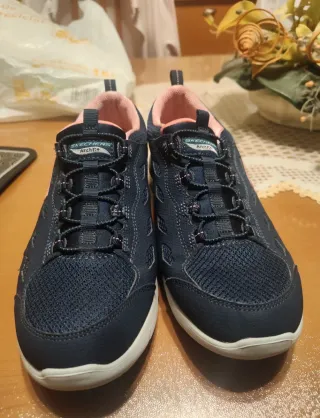 Zapatillas Skechers Azul y Rosa