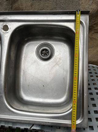 Fregadero doble de acero inoxidable