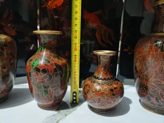 Juego 4 Jarrones Cloissone