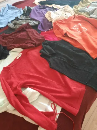 Lote de 18 camisetas talla s/m mujer