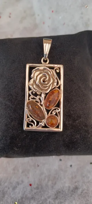 Colgante Plata 925 con Ámbar