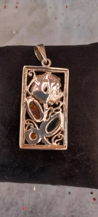 Colgante Plata 925 con Ámbar