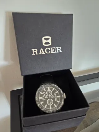 Reloj Racer Negro y Plateado