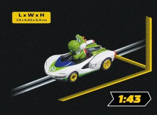 Carrera GO!!! Mario Kart Yoshi y Mario