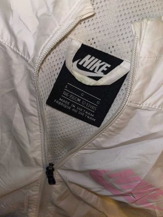Chaqueta Deportiva Nike Niña Blanca y Rosa