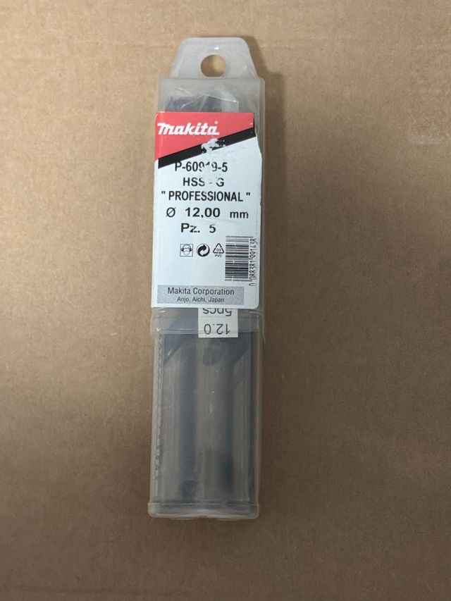 4 Brocas Makita HSS-G 12mm Metal
