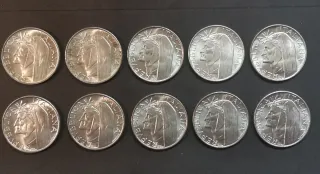10 Monete 500 Lire Dante 1965 FDC