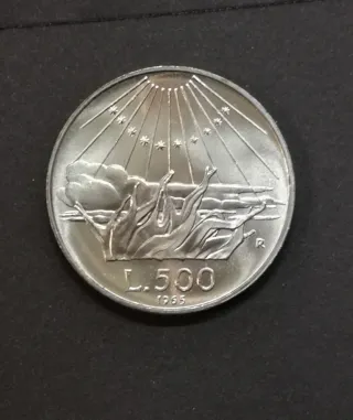 10 Monete 500 Lire Dante 1965 FDC