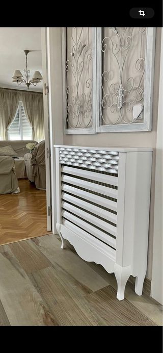 Cubreradiador a medida blanco