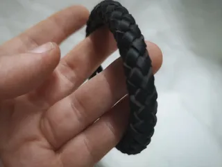 Pulsera Piel Trenzada Marrón