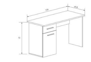 Mesa de estudio beige y mauvella