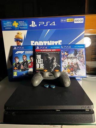 Consola PS4 + 3 Juegos + Mando + volante y pedales