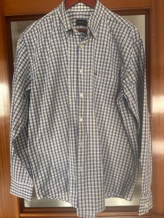 Camisa Pedro del Hierro cuadros azul y gris