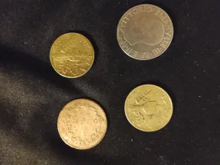Lotto 4 monete Lire Regno d'Italia