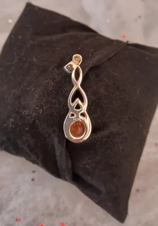 Colgante Plata Ley 925 y Ámbar