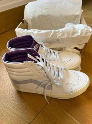 Zapatillas Vans Sk8-Hi Blancas y Moradas