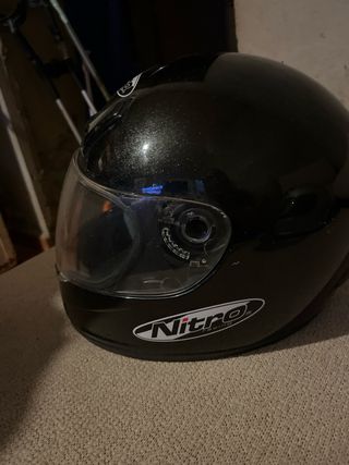 Casco de moto Nitro Racing negro