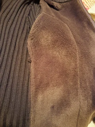 Chaqueta punto y piel Talla 42