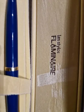 Bolígrafo Flaminaire Azul Dorado