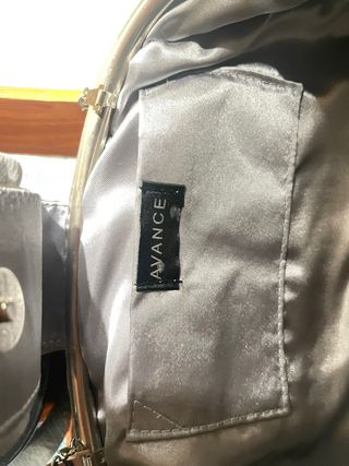 Pochette argento con catena