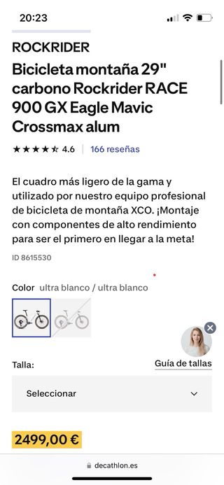 Bicicleta Rockrider Race 900 Carbono