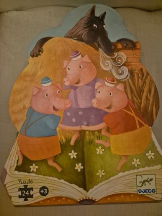 Puzzle Djeco Los Tres Cerditos 24 piezas