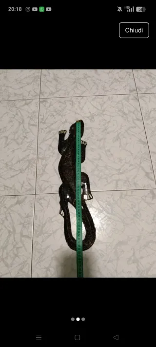 Geco da appendere in legno e vetro