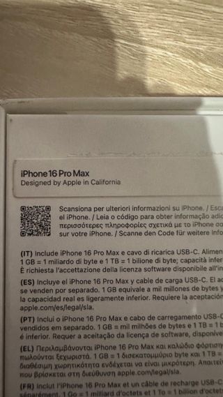 iPhone 16 Pro Max 256 GB Nero
