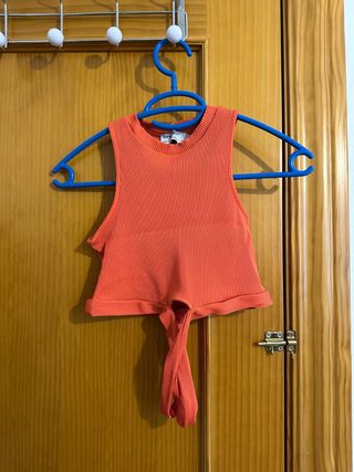 Top Bershka Naranja Talla XS