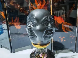 Cabeza decorativa 4 caras