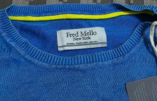 Fred Mello maglione blu nuovo taglia XL