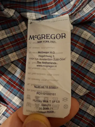 Camisa McGregor cuadros azul y rojo