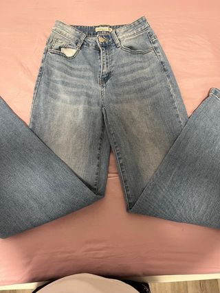 Pantalón vaquero recto azul